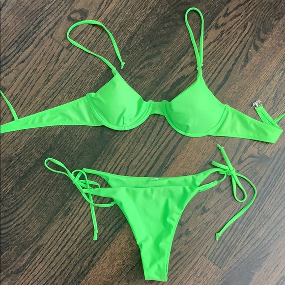 shein green bikini